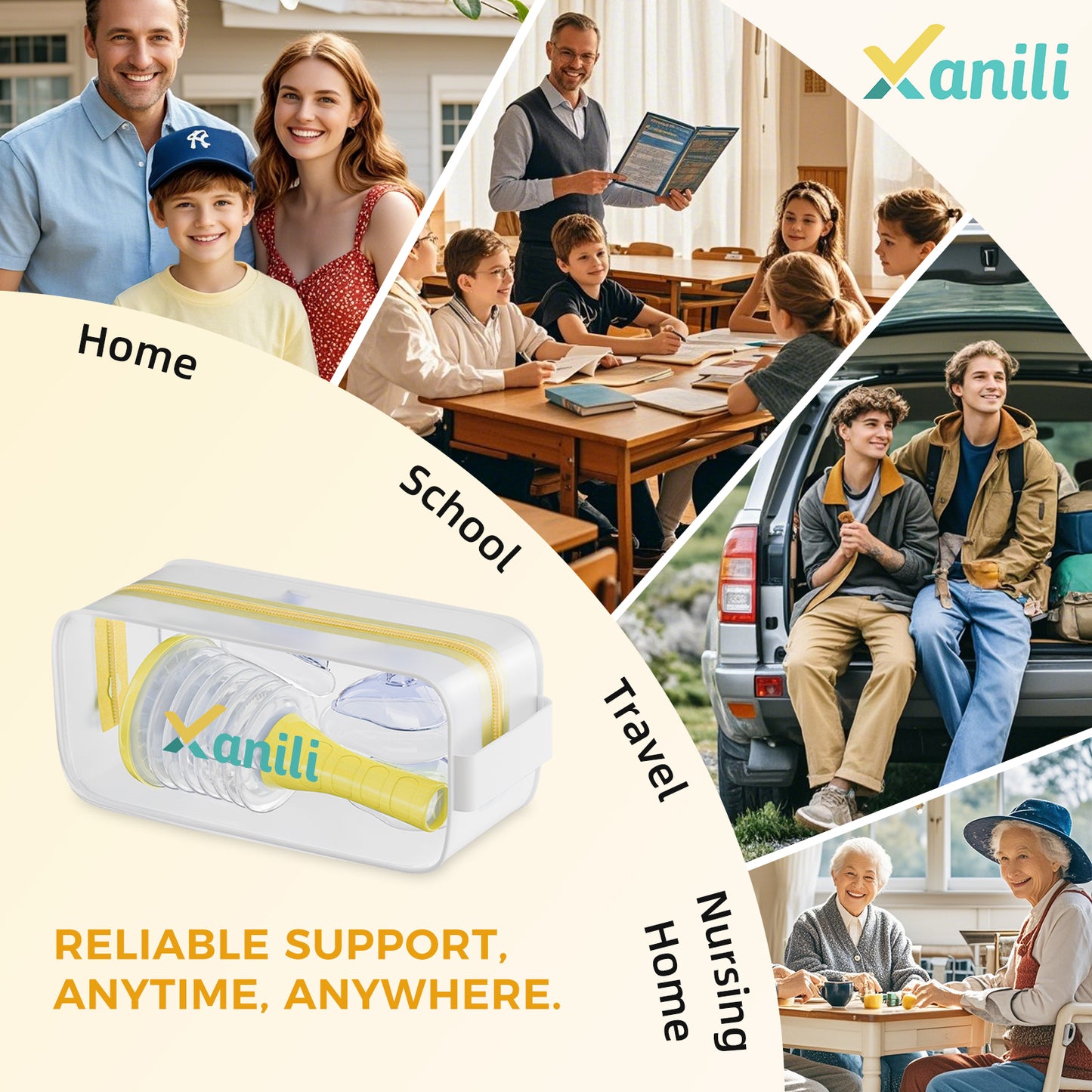 Xanili Anti-Choking Device, Portable Suction Rescue Device, First Aid Kit for Kids and Adults